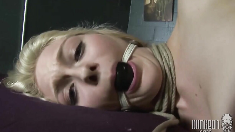 DungeonCorp - Alli Rae - Hogtied, Spread and Stuffed