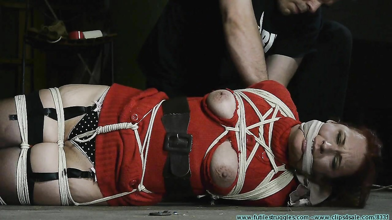 FutileStruggles - Chrissy Daniels The Security Guards Hogtied and Gagged me Part 2