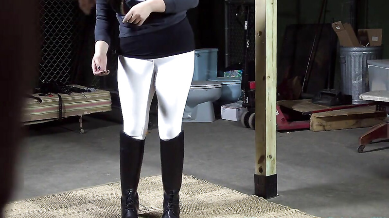 FutileStruggles - Riley Jane's Leather Pony Girl Fitting Part 1