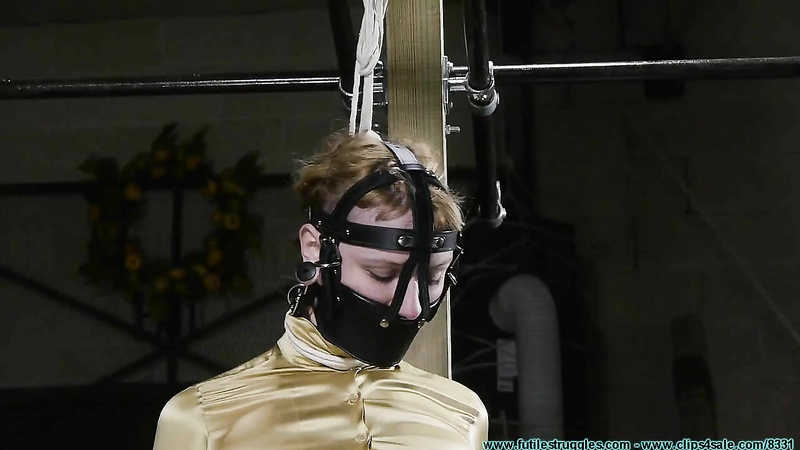 FutileStruggles - Huge Gags, Drool, and a Reverse Prayer Hogtie for Moxie Part 1