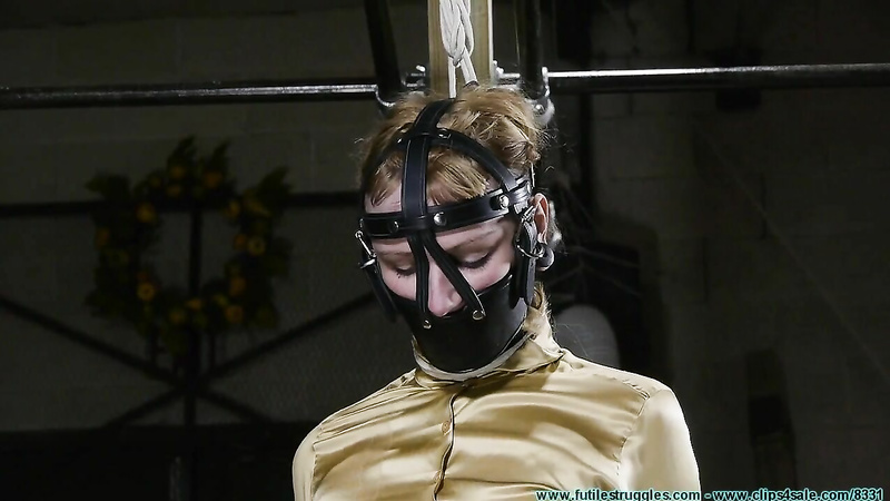 FutileStruggles - Huge Gags, Drool, and a Reverse Prayer Hogtie for Moxie Part 1