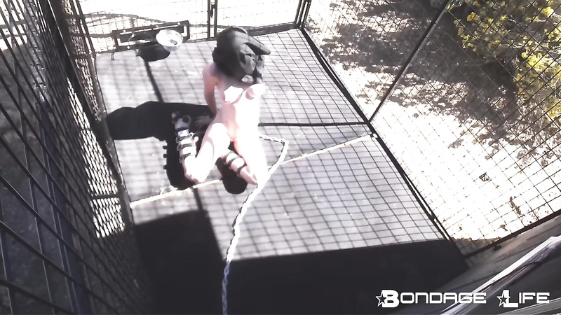 BondageLife	Rachel Greyhound - Outside HogTie