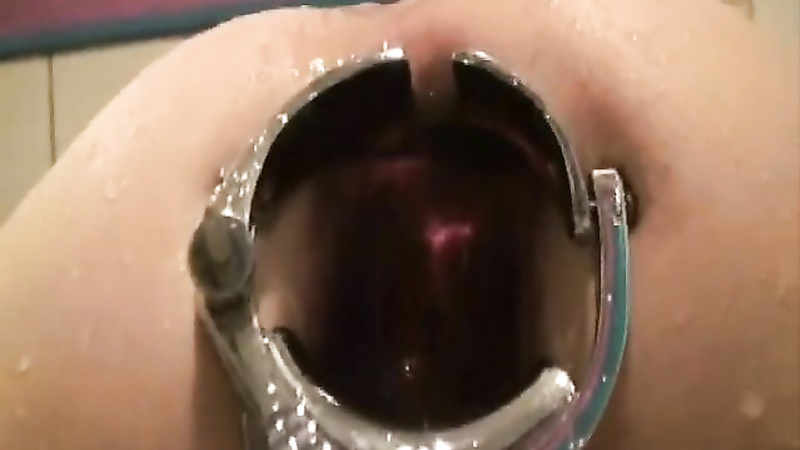 BRUTALASS Tight Asshole Stretched by Speculum for a Water Enema