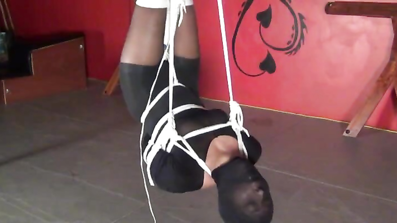 Lew Rubens Alpha Productions	Drea Pantyhose encasement suspension with a little flogging