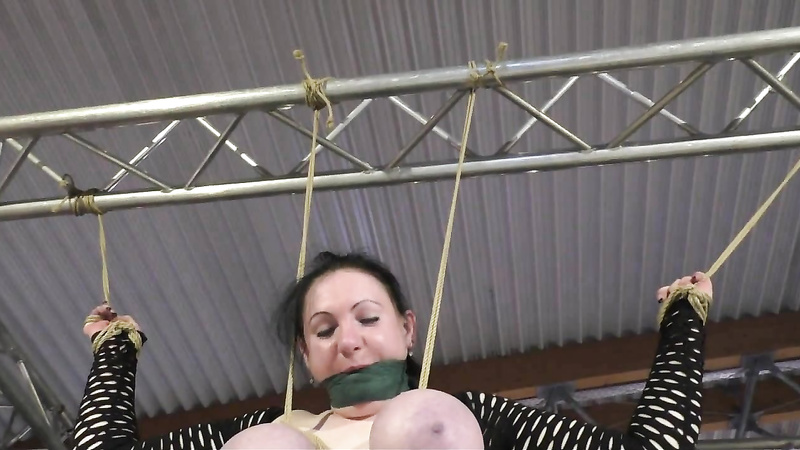 Breasts In Pain	Public Breast Predicament & Sybian Orgasm Challenge for Titslave Cat