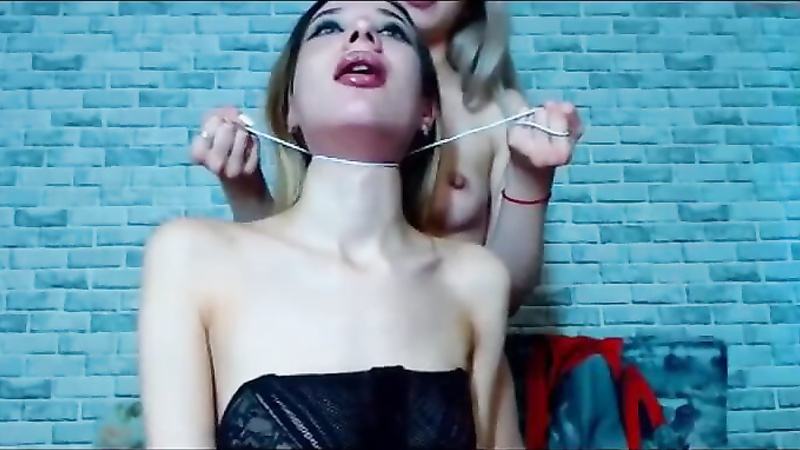 Camgirls Strangling Each Other With Wire