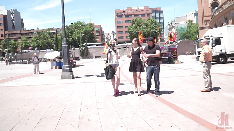 PUBLIC DISGRACE - Petite Whore Molly Saint Rose Fucked And Humiliated In Public Plaza!!