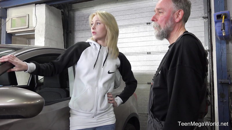Blondie gets a special service in the garage