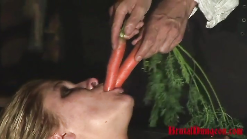 Blond Wench Magda Endures Food Play & BDSM Gang Bang