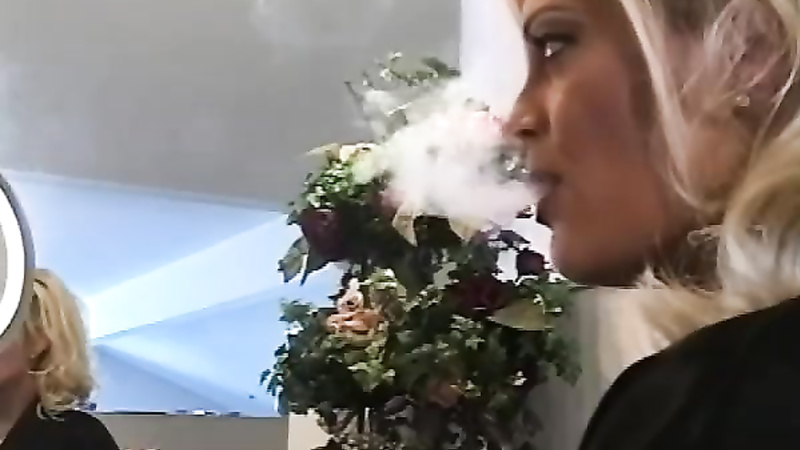 Sexy Smoking with Blonde Cougar Brooke
