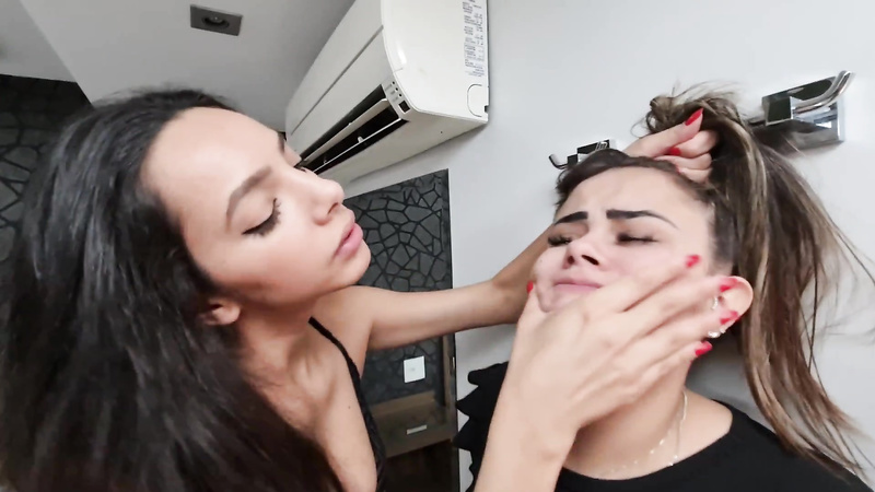 Squeezing your slut face