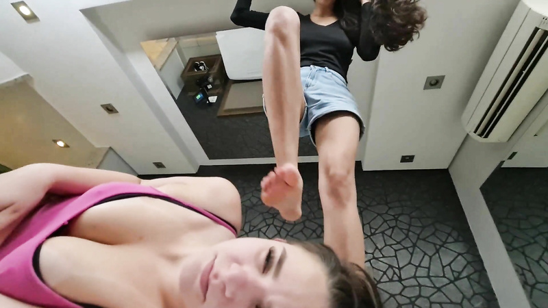 Insane Feet Fight Domination To Chubby Girl