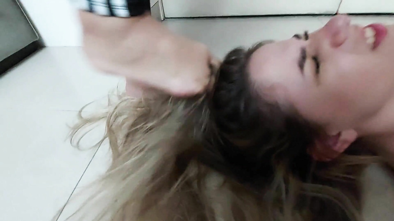 Hair and Face Trampling To Disobedient Maid