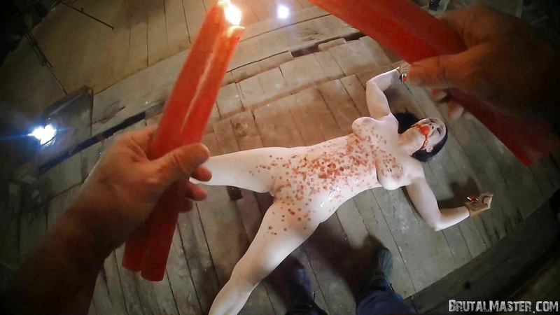 BRUTAL MASTER Angel Knight Dripping And Hot Wax Torture
