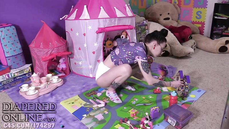 Samara: Messes Diaper While Playing in Nursery