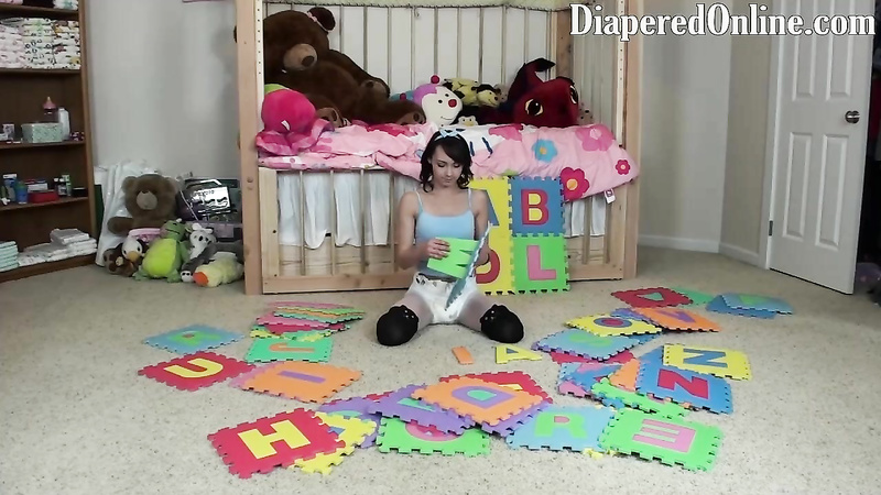 Mia: Plays with Foam Letters