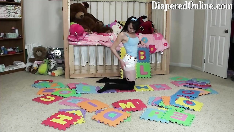 Mia: Plays with Foam Letters