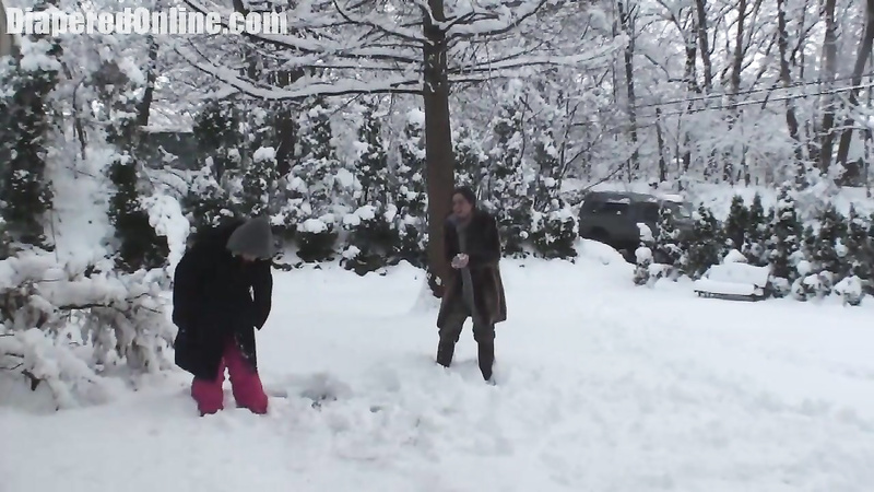 Taylor & Adriana: Playing in Snow
