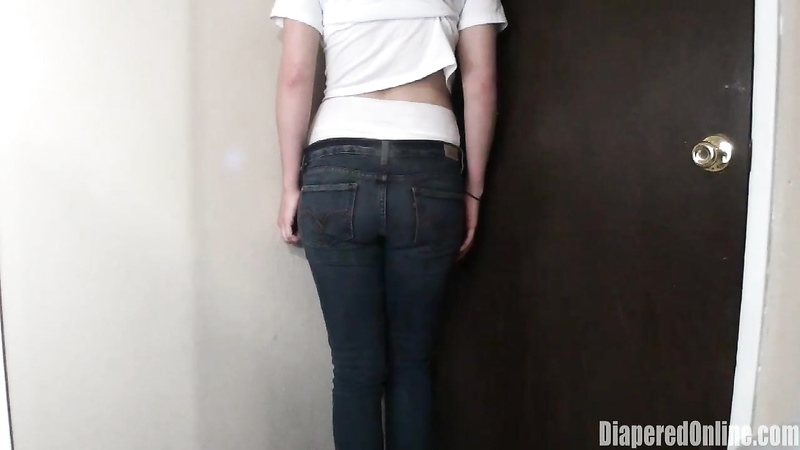Raelyn: Diaper Leaks into Jeans