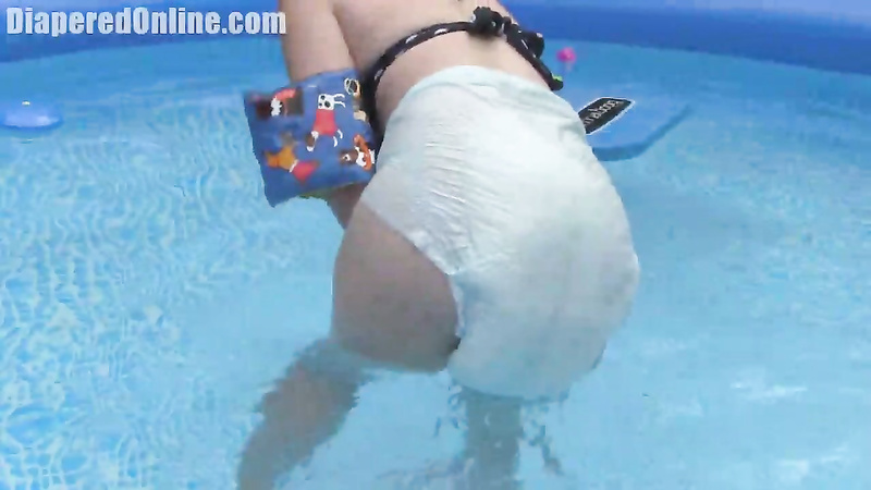 Kaley: Diaper in Pool