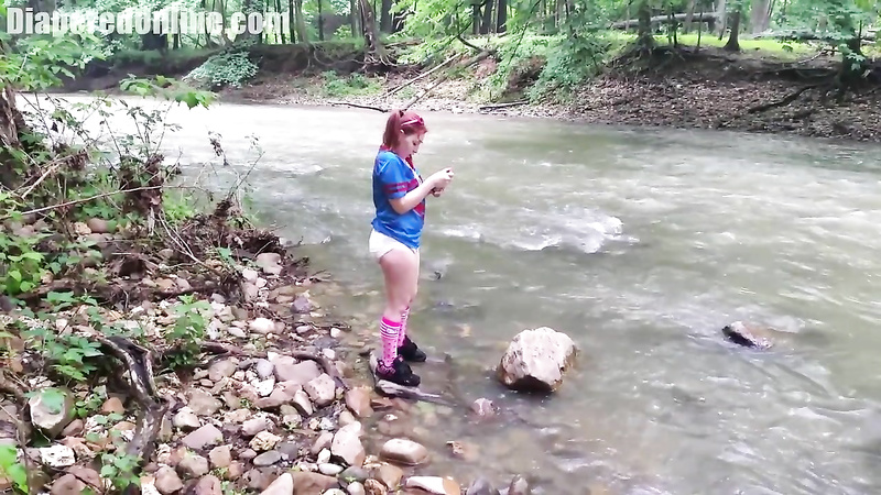 Kaley: Bubble Blowing At River