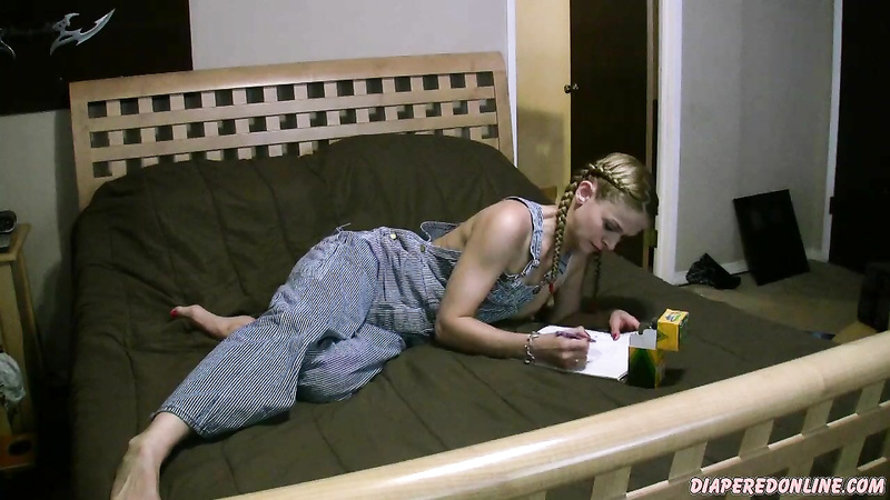 Dolly: Overalls, Coloring on Bed