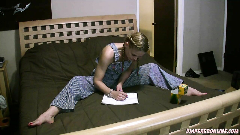 Dolly: Overalls, Coloring on Bed