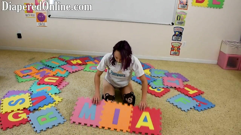 Mia: Playing With Foam Letters