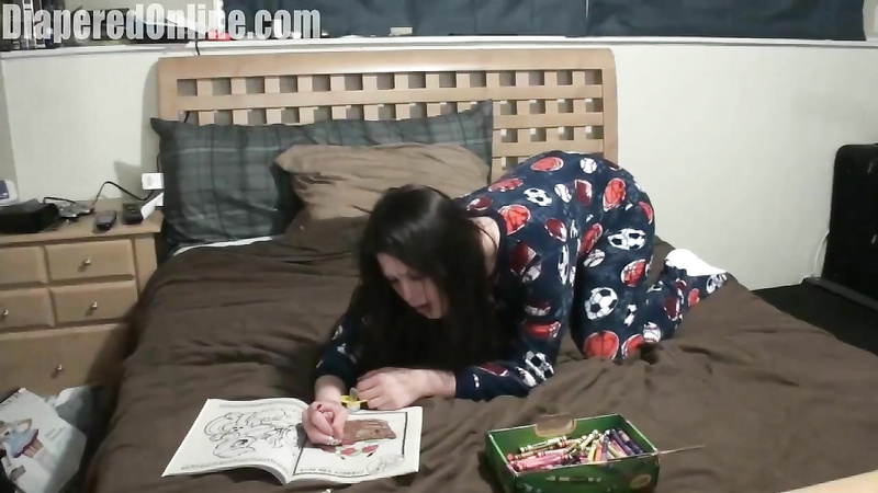 Donna: PJs Messing While Coloring