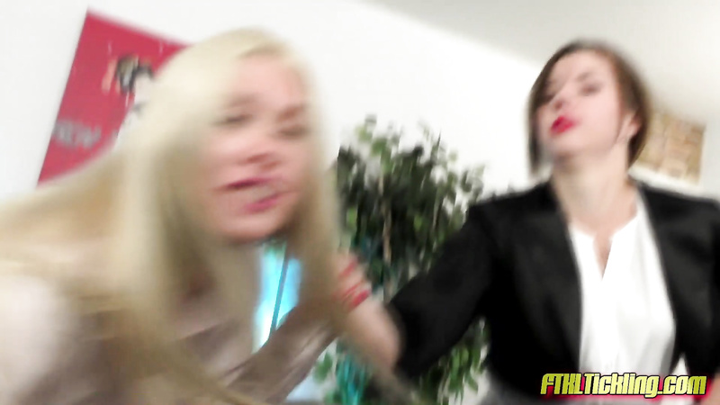 Office Tickle Catfight: Anna vs Lana!