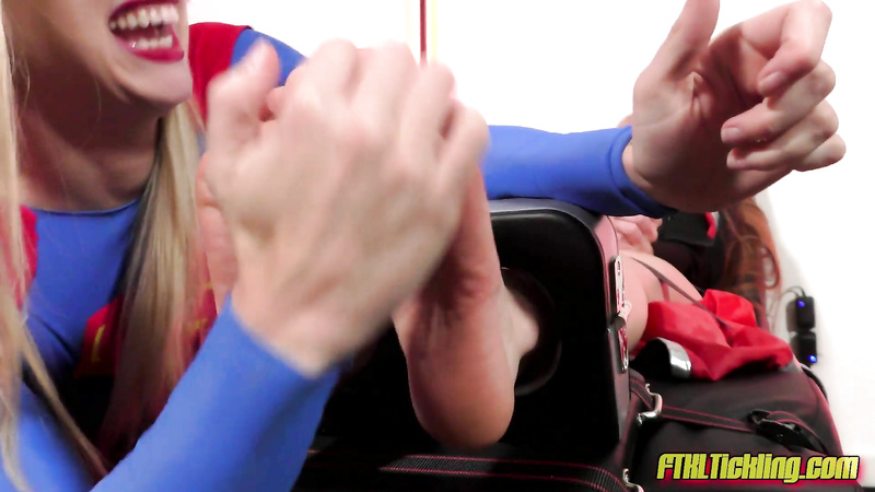 Superheroine Tickle Takedown: Supergirl's Tickle Payback!