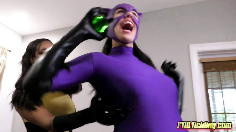 Superheroine Tickle Takedown: Catwoman vs Vixen!