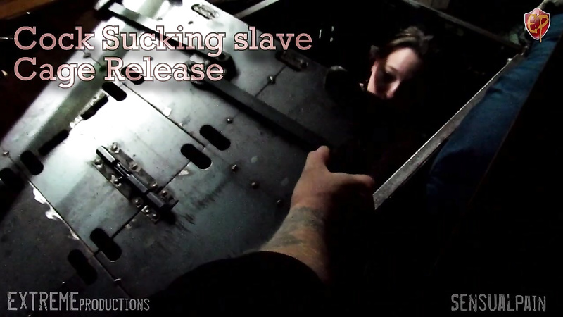 Cock Sucking Slave Cage Release