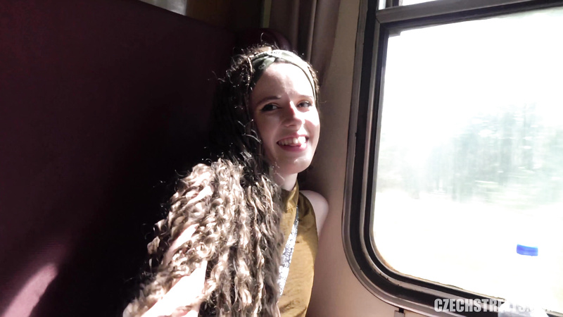 A quickie on a fast train with an unfaithful beauty