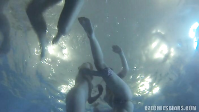Lesbian underwater orgy