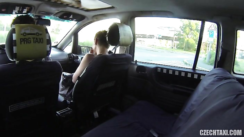 Brunette squirts all over the car