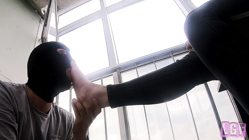 Nataly Foot Worship On The Balcony