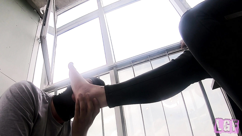 Nataly Foot Worship On The Balcony