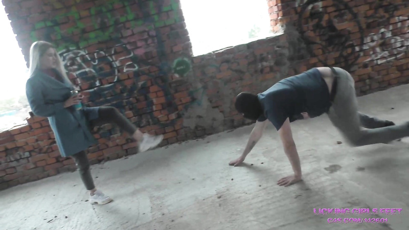 Nicole Walk Through An Abandoned House Humiliates Her Pathetic Loser Slave