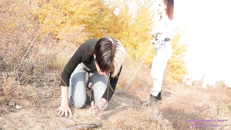 Nicole Walking And Training A Devoted Pet