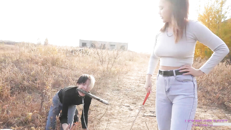 Nicole Walking And Training A Devoted Pet