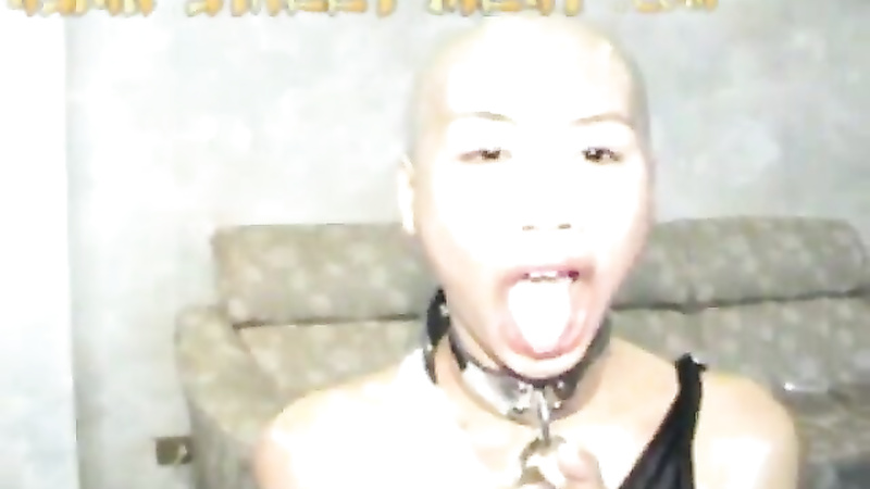 Asian head shave and fuck