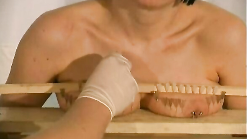 Breasts In Pain - Needle Punishment For Cat