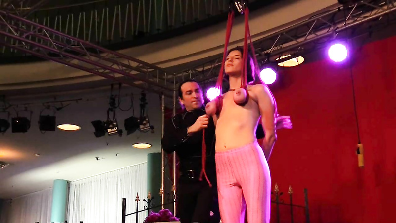 Breasts In Pain - Another Public Breast Suspension Live From Venus