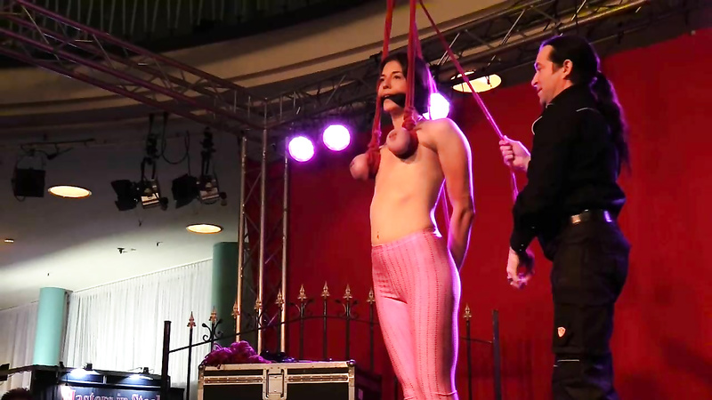 Breasts In Pain - Another Public Breast Suspension Live From Venus