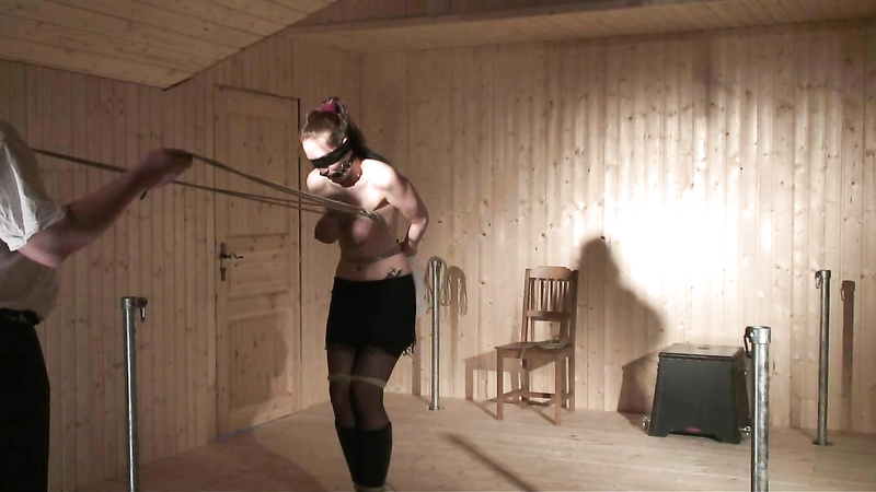 Breasts In Pain - Slave Eve Hard Flogging And Orgasm While Hanging From Her Breasts