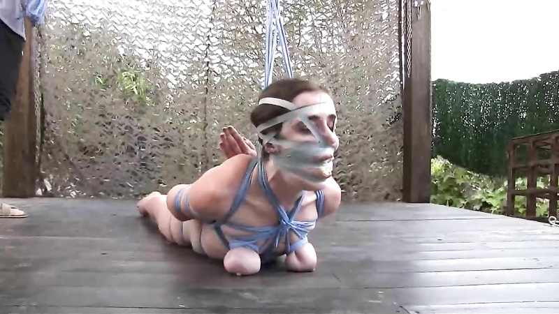 Breasts In Pain - Outdoor Breast Suspension And Pain Bondage Training For Little Red