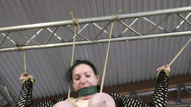 Breasts In Pain - Public Breast Predicament Sybian Orgasm Challenge For Titslave Cat