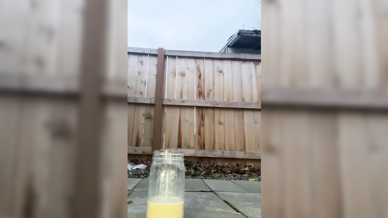 Super cutie has outdoor sunrise enema breakfast