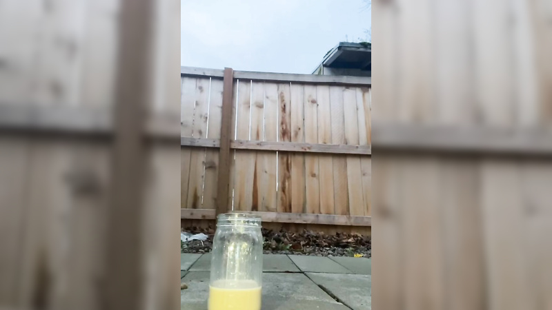 Super cutie has outdoor sunrise enema breakfast